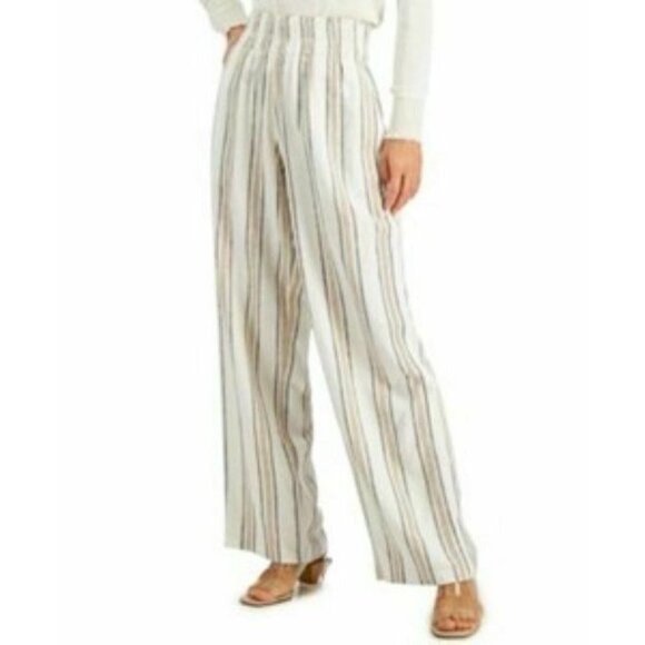 Women's INC Nomad ll International Concepts Striped Wide-Leg Pants.  Size Small - Picture 1 of 12